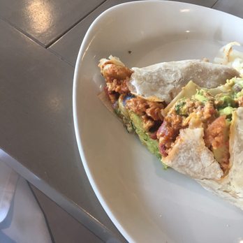 21 Square Bar + Kitchen - Inside of the Julio's burrito. (Chorizo, avocado, potato, and sausage) - Bars Near Me - Torrance, California 21 Square Bar + Kitchen - Inside of the Julio's burrito. (Chorizo, avocado, potato, and sausage) - Bars Near Me - Torrance, California