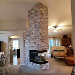 Flawless Floors Of Denver - Stonework on Fireplace