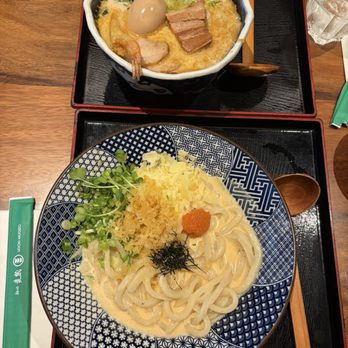 Udon Mugizo - MENTAI CREAM SAUCE UDON & TONKOTSU UDON DX - Japanese Near Me - San Francisco, California Udon Mugizo - MENTAI CREAM SAUCE UDON & TONKOTSU UDON DX - Japanese Near Me - San Francisco, California
