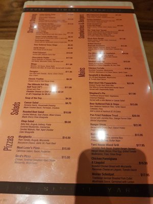 Menu photo 5 Simcoe Yard House Pub Rama, ON