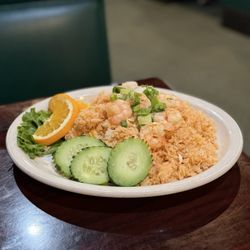 Thai Original BBQ - Shrimp Fried Rice (shrimp cooked with rice, onions and eggs)