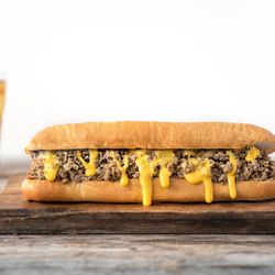 IT'Z A Philly Thing - Original Philly Cheesesteak 

Thinly sliced ribeye on a 10-inch Amoroso roll with onions and Cheez Whiz.