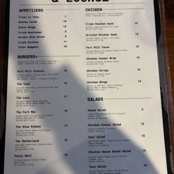 Fort Hill Public House - Menu