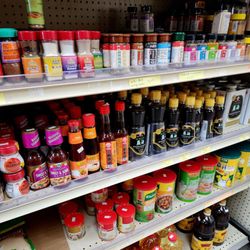 A+ Asian Mart - Plenty of sauces and marinades.
