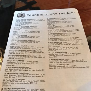 Pouring Glory - Beer Bar Near Me - Fort Worth, Texas Pouring Glory - Beer Bar Near Me - Fort Worth, Texas