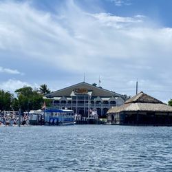 Bluewater Adventure the Keys - Located behind Bass Pro shop within the marina. Look for the blue pontoon boat.