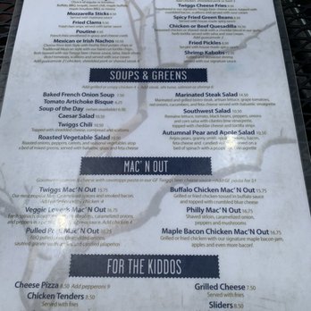 Twiggs - Menu 1 - Gastropubs Near Me - St Albans, Vermont Twiggs - Menu 1 - Gastropubs Near Me - St Albans, Vermont