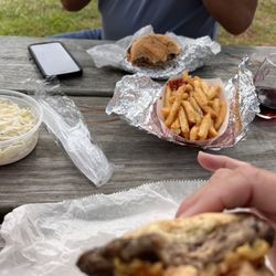 Flannery's - Cork and Craft in Chincoteague, blessed woth the Flannery's Famous Jerky truck!! Flannery's Famous Jerk burger!