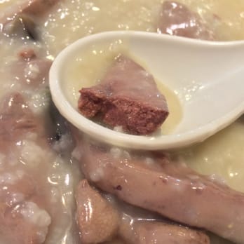 Inshou Cafe - Fresh Pork Liver Congee 豬潤粥 ($6.50). Requested the livers to be less cooked. So happy to get this outside of SF! - Chinese Near Me - San Mateo, California Inshou Cafe - Fresh Pork Liver Congee 豬潤粥 ($6.50). Requested the livers to be less cooked. So happy to get this outside of SF! - Chinese Near Me - San Mateo, California