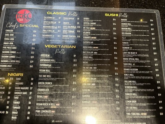 Menu photo 1 Taiko Sushi Carmichael, CA Menu photo 1 Taiko Sushi Carmichael, CA