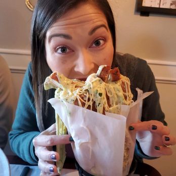 Amano - Attempting to bite straight into fat boy! - Pizza Near Me - Las Vegas, Nevada