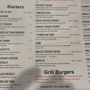 The Urban Grill - Menu Starters - American Near Me - Urbandale, Iowa