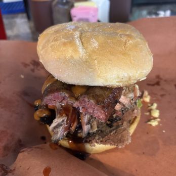 Naaman's Bbq - Red headed step child sandwich - delicious and huge - Barbeque Near Me - Bossier City, Louisiana Naaman's Bbq - Red headed step child sandwich - delicious and huge - Barbeque Near Me - Bossier City, Louisiana