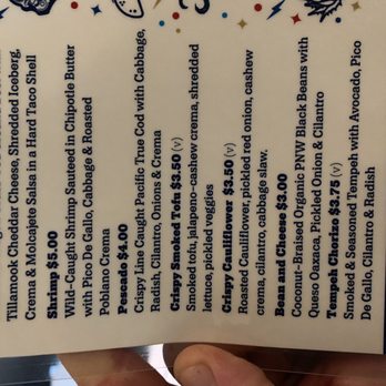 Tacovore - Corvallis - Part of the menu! - Tacos Near Me - Corvallis, Oregon