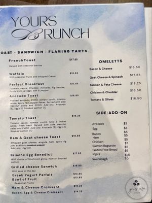 Menu photo 1 Yours Cafe Washington, DC, DC Menu photo 1 Yours Cafe Washington, DC, DC