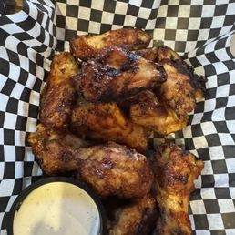 Twelve (12) Twice Baked Wings bbq w/blue cheese