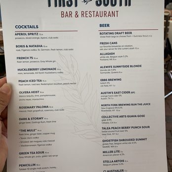 First and South - Menu - New American Near Me - Greenport, New York First and South - Menu - New American Near Me - Greenport, New York
