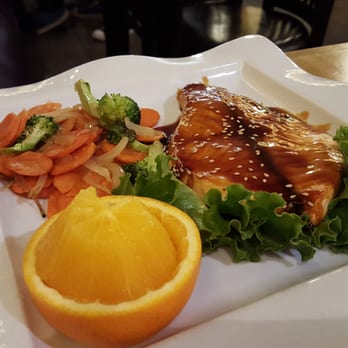 Sushi Ichimoto - Salmon teriyaki dinner (also came with soup and salad) - Sushi Bars Near Me - Hayward, California Sushi Ichimoto - Salmon teriyaki dinner (also came with soup and salad) - Sushi Bars Near Me - Hayward, California