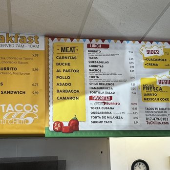Tacos Tu Chilito - Menu - Tacos Near Me - North Richland Hills, Texas Tacos Tu Chilito - Menu - Tacos Near Me - North Richland Hills, Texas