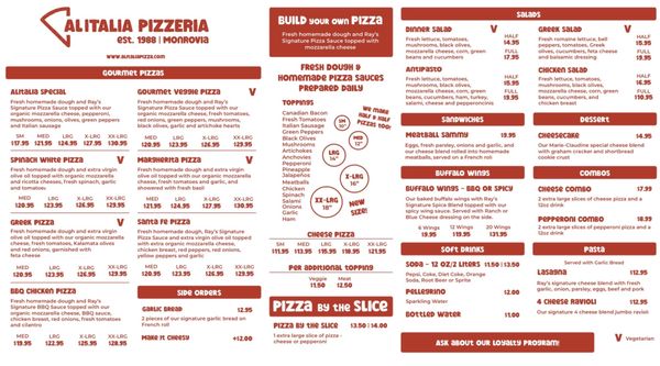 Menu photo 8 Alitalia Pizzeria Monrovia, CA Menu photo 8 Alitalia Pizzeria Monrovia, CA