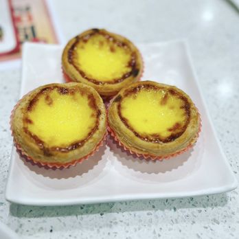 Tasty Spot Cafe - Baked Portuguese Egg Tart - best item we tried - Dim Sum Near Me - Arcadia, California