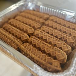 Banana bread waffle sticks--drop off catering