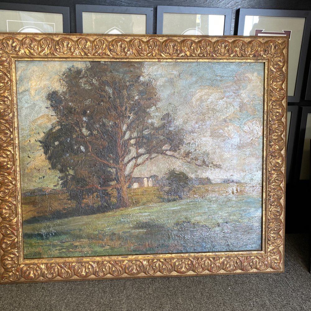 The Frame House - Another oil painting professionally cleaned by Ninya and repaired by both Ninya and Scott. New frame selected by Scott is perfect foil. - Framing Near Me - Oceanside, California The Frame House - Another oil painting professionally cleaned by Ninya and repaired by both Ninya and Scott. New frame selected by Scott is perfect foil. - Framing Near Me - Oceanside, California