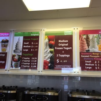 Yogo Berry - menus and prices on the wall - Ice Cream & Frozen Yogurt Near Me - El Paso, Texas Yogo Berry - menus and prices on the wall - Ice Cream & Frozen Yogurt Near Me - El Paso, Texas