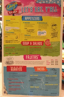 Menu photo 5 Chuy's Denton, TX