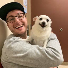 Sofie and her dad waiting to see Dr. Bridge