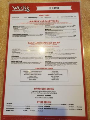Menu photo 2 Weck's Santa Fe, NM