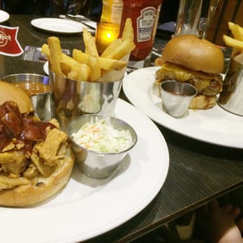 Hard Rock Cafe - Pulled BBQ chicken sandwich and a cheeseburger. - Burgers Near Me - Honolulu, Hawaii