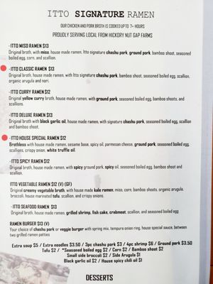 Menu photo 5 Itto Ramen Bar & Tapas Asheville, NC Menu photo 5 Itto Ramen Bar & Tapas Asheville, NC