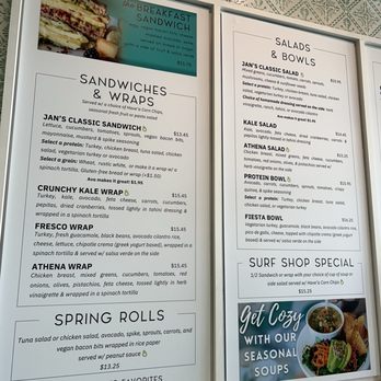 Jan's Health Bar - partial menu - Juice Bars & Smoothies Near Me - Irvine, California Jan's Health Bar - partial menu - Juice Bars & Smoothies Near Me - Irvine, California
