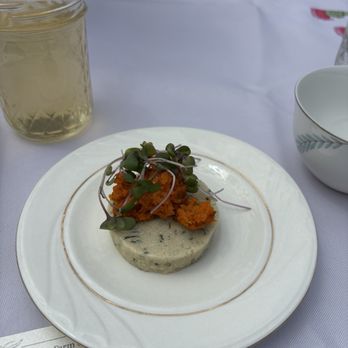Gateway Farm - Savory Herbed Shortbread - carrot romesco, pea shoots - Farms Near Me - Plymouth, Michigan Gateway Farm - Savory Herbed Shortbread - carrot romesco, pea shoots - Farms Near Me - Plymouth, Michigan