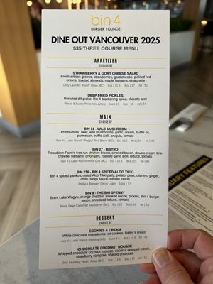 Menu photo 2 BIN 4 Burger Lounge Burnaby, BC Menu photo 2 BIN 4 Burger Lounge Burnaby, BC