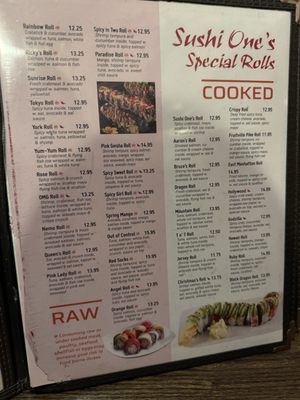 Menu photo 6 Sushi One Lancaster, PA