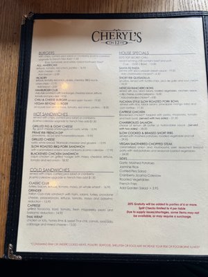 Menu photo 4 Cheryl’s on 12th Portland, OR Menu photo 4 Cheryl’s on 12th Portland, OR