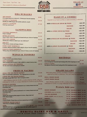 Menu photo 8 Derita Dairy Bar Charlotte, NC Menu photo 8 Derita Dairy Bar Charlotte, NC