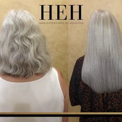 Hair Extensions of Houston - Before and after iTip extension install