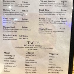 L.A. Bar and Grill - Menu
