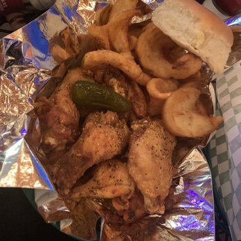 Dream Wings - Dreams special with six lemon pepper wings, Cajun fries, a roll, and a pepper. - Chicken Wings Near Me - Houston, Texas