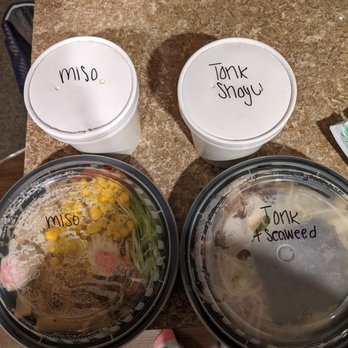Hokkaido Ramen CDA - To go order of spicy miso ramen and tonkotsu shoyu ramen. And a glimpse of my socks...with bowls of ramen on them. - Ramen Near Me - Coeur d'Alene, Idaho Hokkaido Ramen CDA - To go order of spicy miso ramen and tonkotsu shoyu ramen. And a glimpse of my socks...with bowls of ramen on them. - Ramen Near Me - Coeur d'Alene, Idaho
