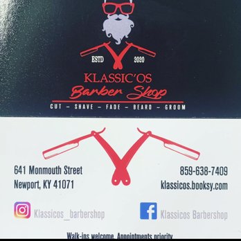 Klassic O's Barber Shop - Business Card - Barbers Near Me - Newport, Kentucky Klassic O's Barber Shop - Business Card - Barbers Near Me - Newport, Kentucky