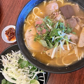 Pho Viet - Decent Bun Bo Hue. I like how they give you the hot sauce on the side so that you can adjust the spiciness. - Vietnamese Near Me - Pleasant Hill, California Pho Viet - Decent Bun Bo Hue. I like how they give you the hot sauce on the side so that you can adjust the spiciness. - Vietnamese Near Me - Pleasant Hill, California