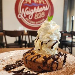 Neighbors 828 Artisan Kitchen - Our Giant Chocolate chip cookie a la mode!