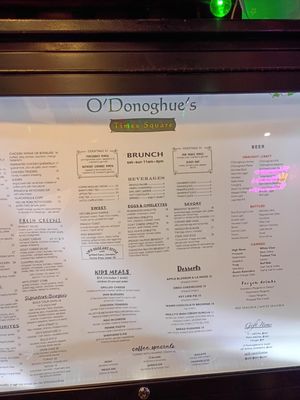 Menu photo 1 O'Donoghues Pub New York, NY Menu photo 1 O'Donoghues Pub New York, NY