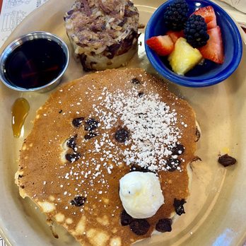 Snooze, an A.M. Eatery - Kids chocolate chip pancakes - this is our dessert when they don't finish it. So delicious. - Breakfast & Brunch Near Me - Laguna Niguel, California Snooze, an A.M. Eatery - Kids chocolate chip pancakes - this is our dessert when they don't finish it. So delicious. - Breakfast & Brunch Near Me - Laguna Niguel, California