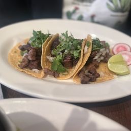 a plate of mexican food