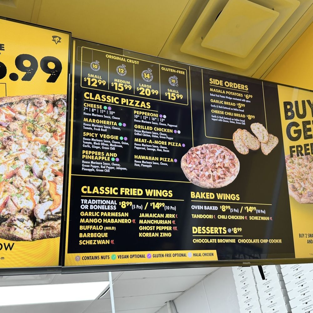 Pizzawala's Pizza Restaurant - Menu board inside the shop - Pizza Near Me - Columbus, Ohio Pizzawala's Pizza Restaurant - Menu board inside the shop - Pizza Near Me - Columbus, Ohio
